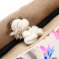 Miniatyrbillede 3 af 4: Tropiske Tote tasker Multicolor Ananas Rejsetasker Indkøbsposer Fashionable Strandtasker med Burlap Bund
