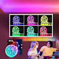 Miniatyrbillede 3 af 4: 5050RGB30 lys stemme styret musik lys strimmel sæt smart bluetooth APP 5 meter