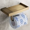 Miniatyrbillede 2 af 5: WC-papirholder i antik stil med kvalitetsmessing opbevaringsplads, ideel til smartphone, multifunktionel til badeværelse med et smukt design.