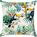 Miniatyrbilde 3 av 5: Deksel 45 x 45 cm, sett med 4 putetrekk Bomull og lin putetrekk Pynteputer til sofa hage seng sofa puter (Blomst-7)
