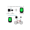 Miniatyrbillede 5 af 5: Vandtæt og trådløs cykelcomputer til racercykel, cykelcomputer, kilometertæller med LCD-skærm og flere funktioner