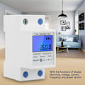 Miniatyrbilde 5 av 5: DDM15SD 5-80A Enkeltfase KWh Elektronisk Energirelé Meter med LCD Bakgrunnsbelysning Digital Skjerm