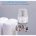 Miniatyrbilde 5 av 5: Sett med 4 termostathoder, reservehode for radiatorventil M30 x 1,5, termostatisk radiatorventil
