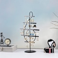 Miniatyrbillede 5 af 5: Note 5-lags øreringe og øreringe display stand halskæde armbånd hænger øreringe opbevaring smykker rack