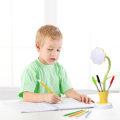 Miniatyrbilde 2 av 5: Barne skrivebordslampe (gul), kreativ oppladbar LED skrivebordslampe øyebeskyttelse berøringssensor bordlampe dimbar nattbordslampe med penneholder