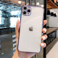 Pikkukuva 1 / 4: Luksus galvanoidusta kehyksestä valmistettu Tpu-pehmeä puhelimen suojakotelo läpinäkyvä kotelo sopii iPhone11promax-sarjaan Violetti