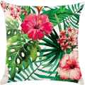 Miniatyrbilde 5 av 5: Deksel 45 x 45 cm, sett med 4 putetrekk Bomull og lin putetrekk Pynteputer til sofa hage seng sofa puter (Blomst-7)