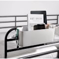 Miniatyrbillede 2 af 5: Sengside opbevaringsboks Sengside Caddy Hængende opbevaringsboks Køjeseng Sengside hyldebeslag Lomme til kollegieværelse Krybbegelænder (Grøn)