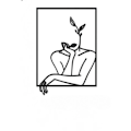 Miniatyrbillede 1 af 3: Minimalistisk Sort Metal Linje Vægophæng Dekoration - Moderne Abstrakt Feminin Kunst - til Soveværelse, Stue, Badeværelse, Altan