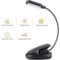 Pikkukuva 1 / 5: Lukulamppu Lukupihdit Lukulamppu 5 LED-pihdillä varustettuna 360° joustava USB ladattava pihtilamppu yölukemiseen sängyssä jne.