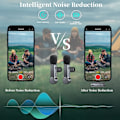 Miniatyrbillede 4 af 5: Trådløs Lavalier-mikrofon til iPhone/iPad/iOS, 2 stk. Mini trådløs mikrofon med støjreduktion/mute-funktion til YouTube, TikTok, Vlog, Facebo