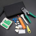 Miniatyrbild 2 av 5: Professionell 9 i 1 Nätverkstestare Nätverkskabel Reparationsverktygssats Nätverksunderhållsverktygssats LAN-testare Nätverksverktygsset för DIY, Hem, Fabrik
