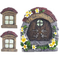 Miniatyrbillede 1 af 5: Eventyrhave Port Miniature Port til Træer Hjem Tilbehør Træ Dekoration Eventyr Porte (Fliser)