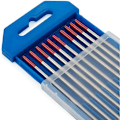 Miniatyrbillede 1 af 3: TIG svejseelektroder i wolfram med 2% thorium WT20 (rød) 1,6 mm x 150 mm 10 stk. pr. pakke