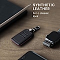 Pikkukuva 3 / 5: Renault Smart Key 4-painikkeinen yhteensopiva kuori (vain Keyless Go) - Musta-punainen - Aito nahkainen avaimen kuori avaimenperällä