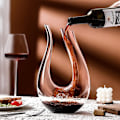 Miniatyrbillede 2 af 5: Vinkaraffel, 1,5L U-Formet Klassisk Vinkaraffel, Rødvin Karaffel, Vingaver, Vintilbehør
