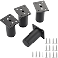 Miniatyrbilde 1 av 5: 4 stk 3 tommers justerbare møbelben, aluminiums sofa møbelskap stiger DIY møbler erstatningsben for TV-skap fotskammel sofa skap,