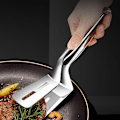 Miniatyrbilde 5 av 5: Rustfritt stål stekespade klips steking fisk spade steking biff spade multifunksjonell mat klips steking fisk biff klips 26cm