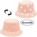 Miniatyrbillede 3 af 5: Reversibel Hat Bucket Hat Fiske Solhat til Kvinder Piger