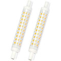 Miniatyrbild 1 av 4: 2-pack 10W R7s LED-lampa 118mm dimbar varmvit 3000K 100W motsvarande linjär halogen dubbeländad reflektor för ja