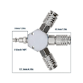Miniatyrbilde 2 av 5: Trykkluftfordeler i Y - Hurtigkobling - 3-veis - Pneumatisk kobling - Hurtigkobling - 1/4 F -NPT