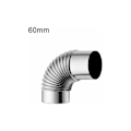 Miniatyrbillede 2 af 4: Rustfrit stål 90 graders albue skorstensrør til røgovn, 60 mm