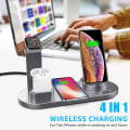 Miniatyrbild 2 av 3: Trådlös laddare 4 i 1 trådlös laddningsdocka kompatibel med Apple Watch 5 och Airpods laddningsstation snabb trådlös