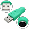 Miniatyrbillede 3 af 5: PS/2 til USB adapter, han USB adaptere til PS/2 hun, PS/2 tastatur adapter til erstatning USB for computermus connector og tastatur