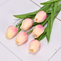 Miniatyrbillede 5 af 5: 10 stk. Kunstige Tulipaner Realistiske Kunstige Blomster (Pink), Real Touch Kunstige Blomster Dekorative Latex Kunstige Tulipaner til Hjemmeindretning Orange Blomst A
