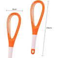 Miniatyrbillede 2 af 5: 2 stk. Silikone flade piskeris (orange, grøn) Farverige silikone piskeris Håndpiskeris, Silikonepiskeris til piskeris og piskeris