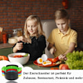 Miniatyrbild 2 av 5: Äggskärare, äggdelare i rostfritt stål 4 i 1, för kokta ägg, jordgubbar, kiwi
