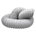 Miniatyrbilde 3 av 4: Fleksibel eksosslange i PVC-aluminium 150 mm i lengde 6 m - Ventilasjonsrør for avtrekk, klimaanlegg, tørketromler (Ø150 mm 6 m, hvit)