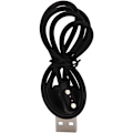 Miniatyrbillede 1 af 4: Universal magnetisk ur-oplader med 2 ben til smartur, USB, sort ladekabel