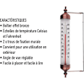 Miniatyrbild 4 av 5: Utomhus med mätare, brons-effekt - elegant trädgårdstermometer för utomhusbruk anpassad för utomhustemperatur, växthus, garage, lätt att hänga