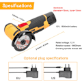 Miniatyrbild 3 av 5: Mini slipmaskin 12V 19500rpm 75mm kolborstmotor utan batteri gul