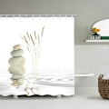 Miniatyrbillede 4 af 4: Bruseforhæng 120 x 200 cm Digital Print Moderne Design Vaskbart Vandtæt Skimmelresistent Polyesterstof med Kroge Inkluderet