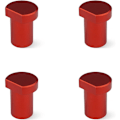 Miniatyrbilde 1 av 4: 4 stk. benk i aluminiumslegering, benkstopper i rustfritt stål, benkstoppere i bord, egnet for faste installasjoner (rød)