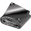 Pikkukuva 2 / 5: Polyeteenipeite 180g/m² vedenpitävä harmaa silmukoilla Tiheä peite 2x3m
