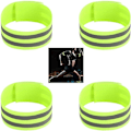 Miniatyrbillede 1 af 4: 4 stk. reflekterende armbind reflekterende sikkerhedsbånd reflekterende armbånd reflekterende høj synlighed lysarmbånd til jogging