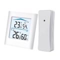 Miniatyrbild 1 av 5: Trådlös väderstation med utomhussensor, termometer och digital hygrometer för inomhus- och utomhustemperatur, justerbar bakgrundsbelysning för sovrum