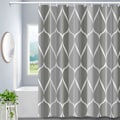 Miniatyrbillede 2 af 4: Gråt bruseforhæng, 180 x 200 cm, anti-fugt, vandtæt, vægtet søm, vaskbart resistent, polyester