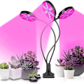 Miniatyrbillede 2 af 4: Plantevækstlampe, 30W 360° Fuld Spektrum Havearbejdslampe, med 3 Lysstyrke- og Timingstilstande, Meget Velegnet til Indendørs/Have (Tre Hoveder)
