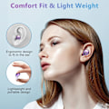 Pikkukuva 2 / 5: Bluetooth-kuulokkeet True Wireless -kuulokkeet Melunvaimennus Deep Bass Stereo -kuulokkeet korvaläpillä (violetti)