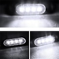 Miniatyrbillede 3 af 5: 10X LED Sidemarkeringslys 12/24V LED Positionslys Trailer Sidelygte Advarselslys til Lastbil RV Campingvogn (Hvid)