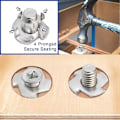 Pikkukuva 3 / 5: T 4-kynnet, T-mutterit, kynsipähkinä, T nelihampainen T-mutteri, Insert T -insertit, 4 hampaan T-mutteri, kierteitetyt T-mutterit, puutöihin, M3/M4/M5/M6/M8.90