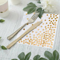 Miniatyrbillede 5 af 5: 60 stk. Papir Guld Bord, 2 lag, Cocktailservietter 33 33cm Eller Prikker Display Servietter Display til Bryllup Fødselsdag Middag Frokost Dekoration Baby Shower Ma