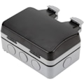 Miniatyrbilde 5 av 5: (Grå) Vanntett husdeksel for IP66 stikkontakt veggbryterboks sammenleggbar hette 2 grupper PC eksteriør frontplate Beskyttelsesboks beskyttende for bai rom