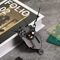 Miniatyrbillede 5 af 5: Ur urværk kvarts DIY urværkssæt udskiftning urmekanisme urpendul (længde på 0,9 tommer stang)