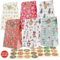 Miniatyrbilde 2 av 4: 24 gaveposer, gaveposer i kraftpapir, gaveposer, juleposer, gaveposer med klistremerker, julegaveposer, julepapirposer og festgaver