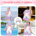 Miniatyrbild 5 av 5: Barnbadponcho Barnbadhandduk Strandhandduk Flickor Pojkar Badcape Superabsorberande Snabbtorkande Huvtröja Surfponcho Badcape för Baby 2-6 År